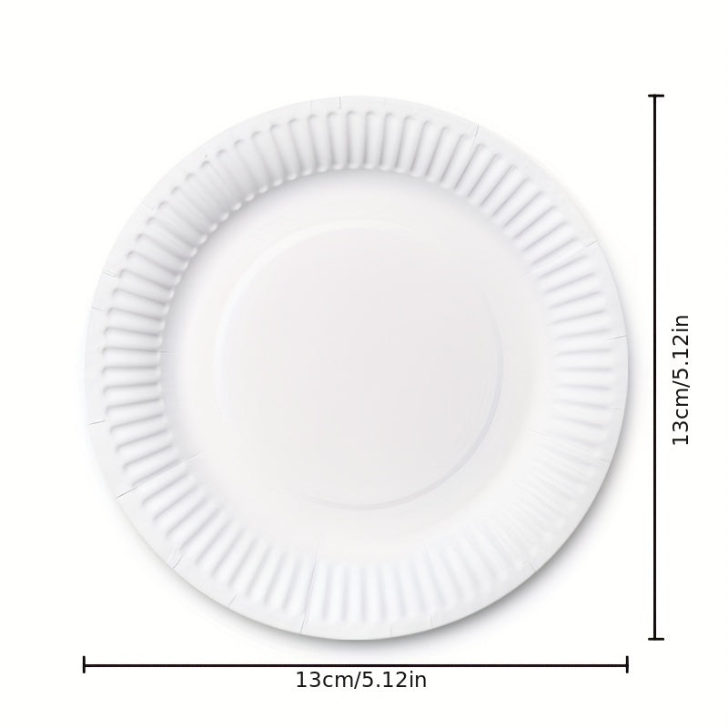 50pcs Party Paper Plates DIY Decorated Plates Supplies