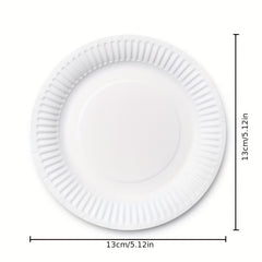 50pcs Party Paper Plates DIY Decorated Plates Supplies