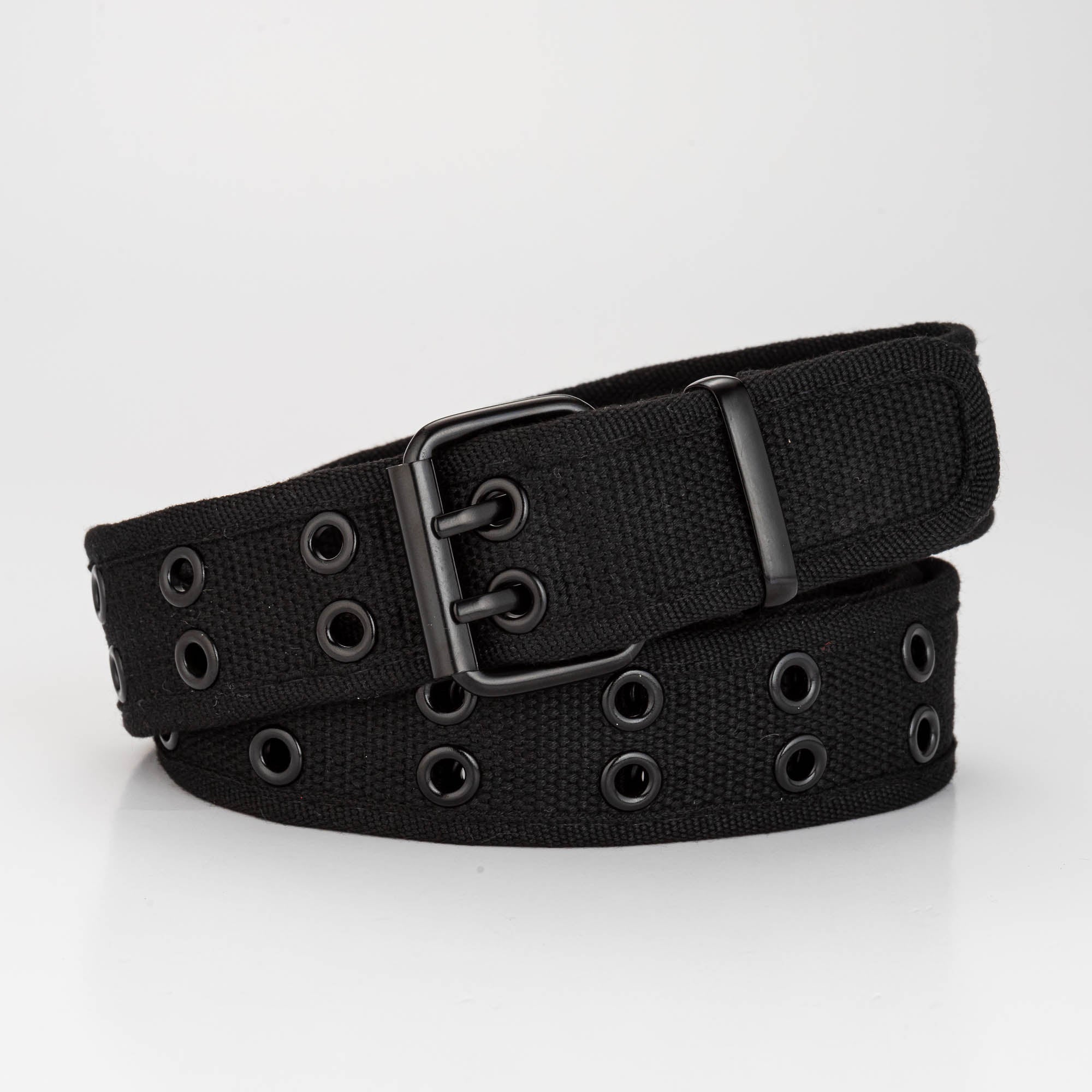 Casual Double Needle Buckle Double Exhaust Eye Covered Fabric Belt
