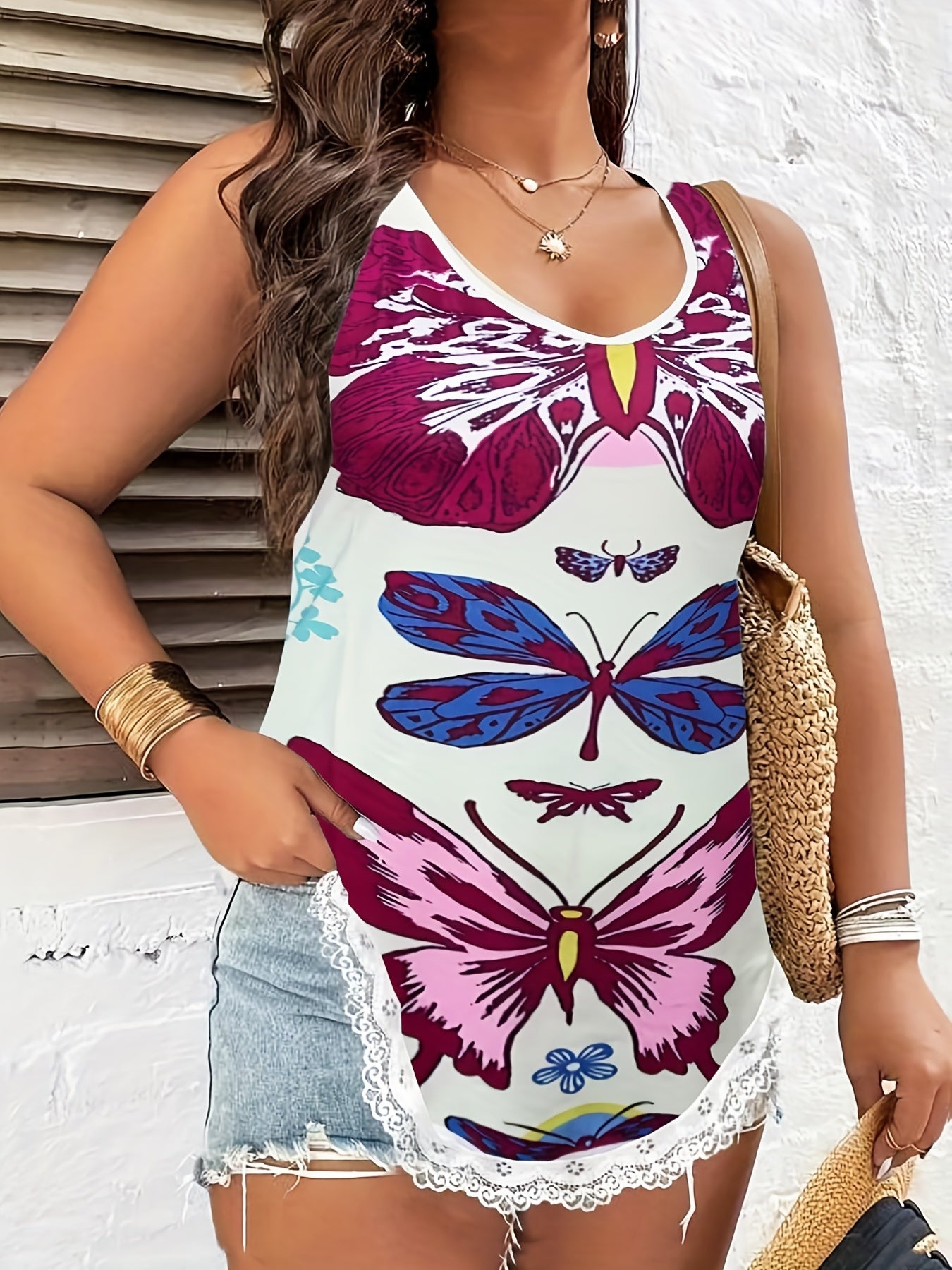  Butterfly Print Tank Top for Women