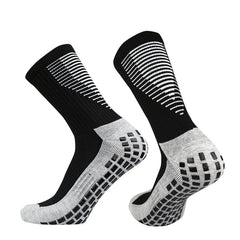 Non slip Silicone Soccer Socks Breathable Line Pattern