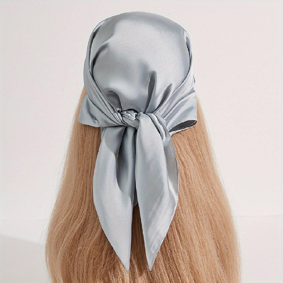 Solid Satin Bandana Silk Square Scarf Head Wrap Hair Accessories