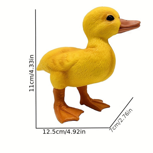 Simulation Animal Toy Yellow Duck Model Desktop Computer Decoration