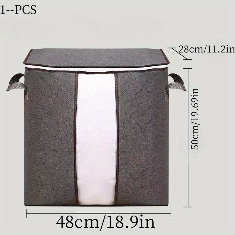 Non Woven Clothes Storage Box With Window & Handles