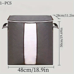 Non Woven Clothes Storage Box With Window & Handles