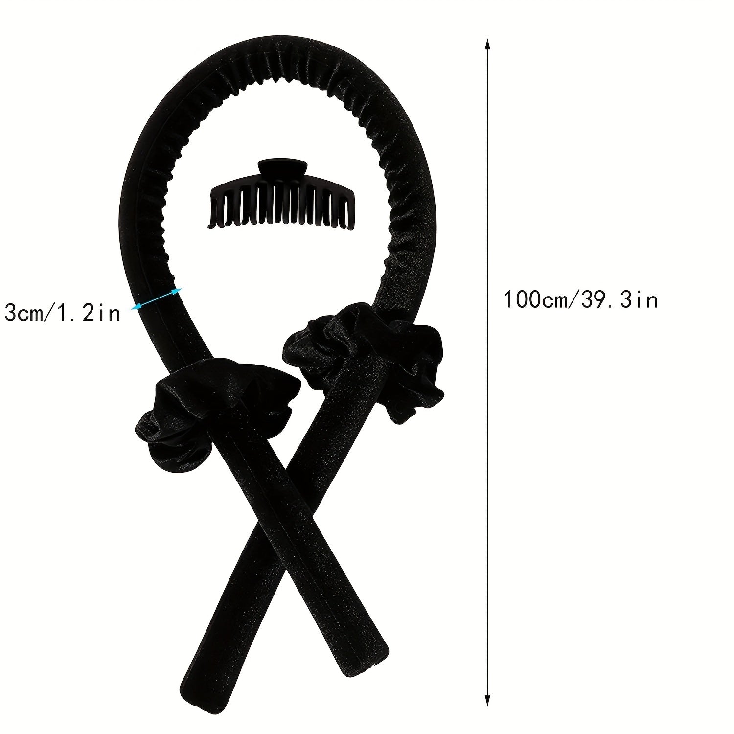 Silk Ribbon Curling Rod Hair Roller Curls With Hair Claw