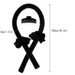 Silk Ribbon Curling Rod Hair Roller Curls With Hair Claw