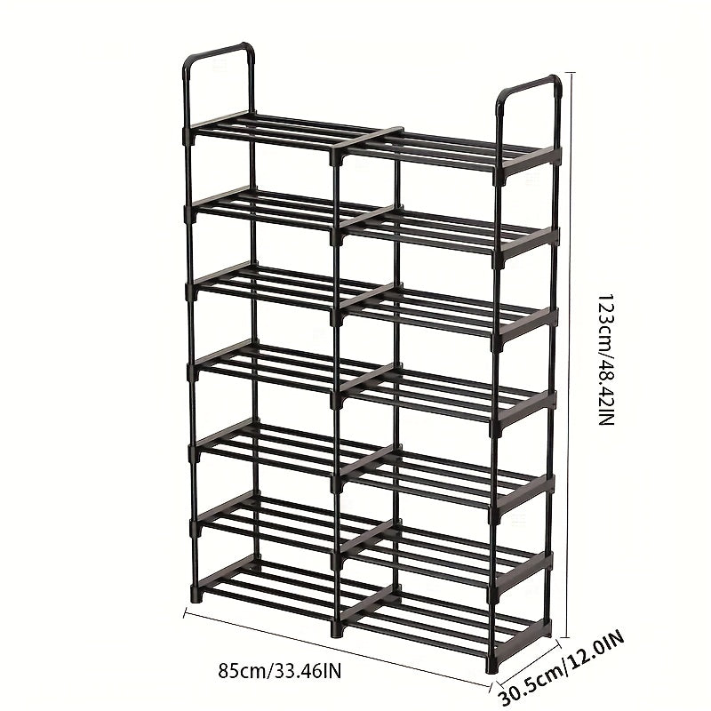 Stackable 7 Layer Shoe Rack for Home School Dorm