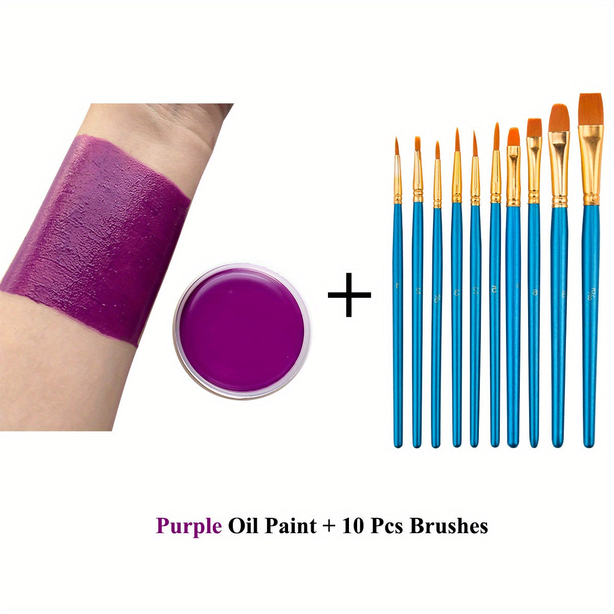 VERONNI Red Face Paint Set with 10 Brushes - Non Toxic Cosplay Makeup