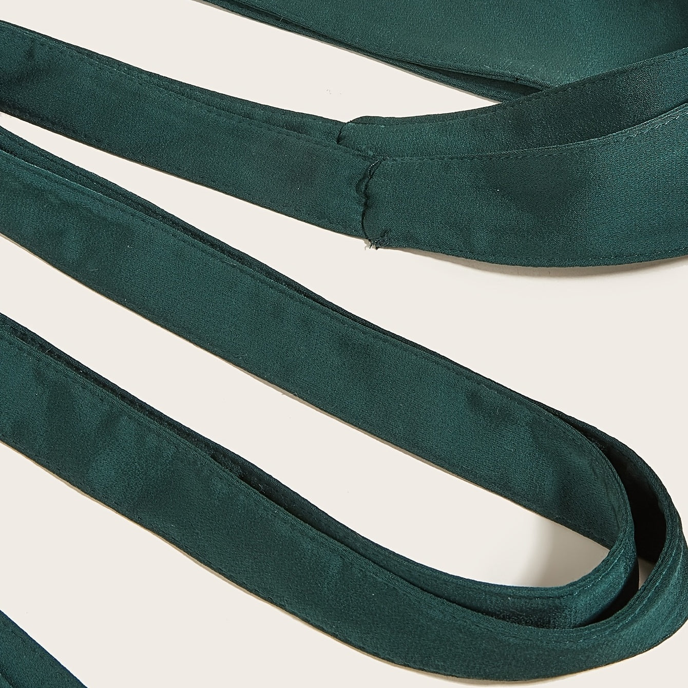 Vintage Green Bowknot Strap Belts Irregular Edge Dress Girdle