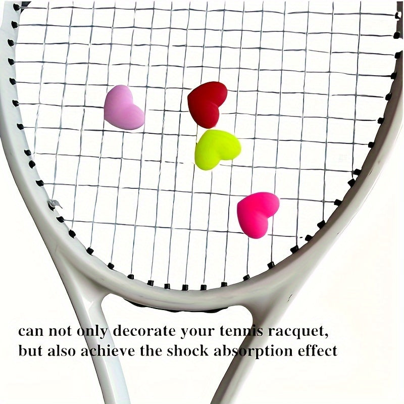4 PCS Tennis Ball Shock Absorbers - Silicone Racket Dampeners
