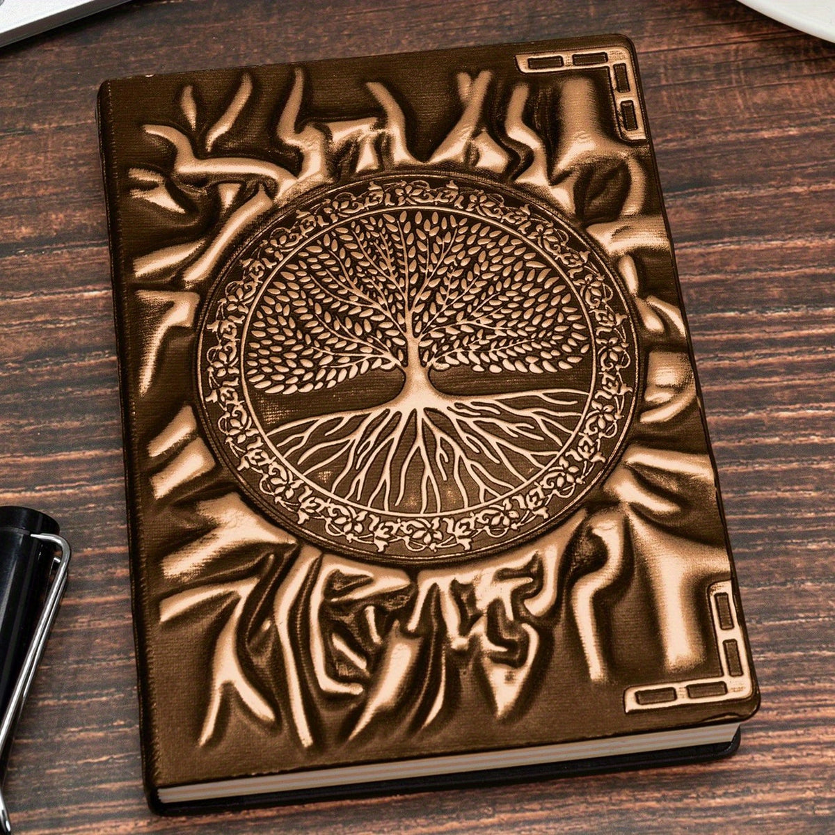 Embossed Tree Retro Diary Notebook Student Stationery