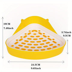 Small Animal Potty Trainer Corner for Ferrets, Hamsters, Dwarf Rabbits
