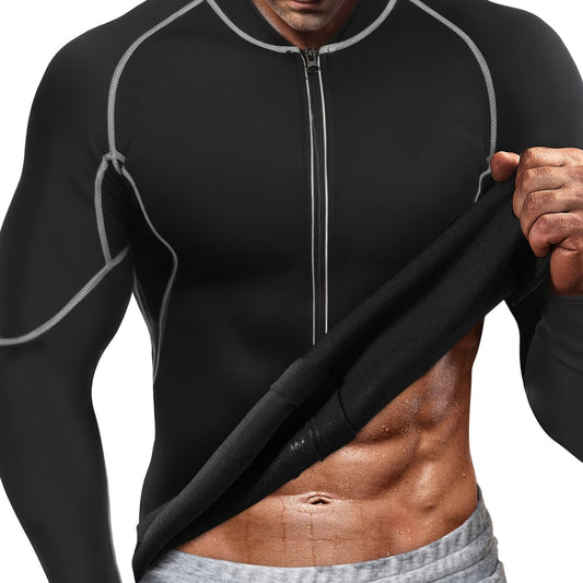 Men Sauna Jacket for Gym Workout Training
