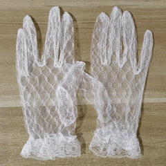 Net Tulle Lace Bridal Wedding Gloves