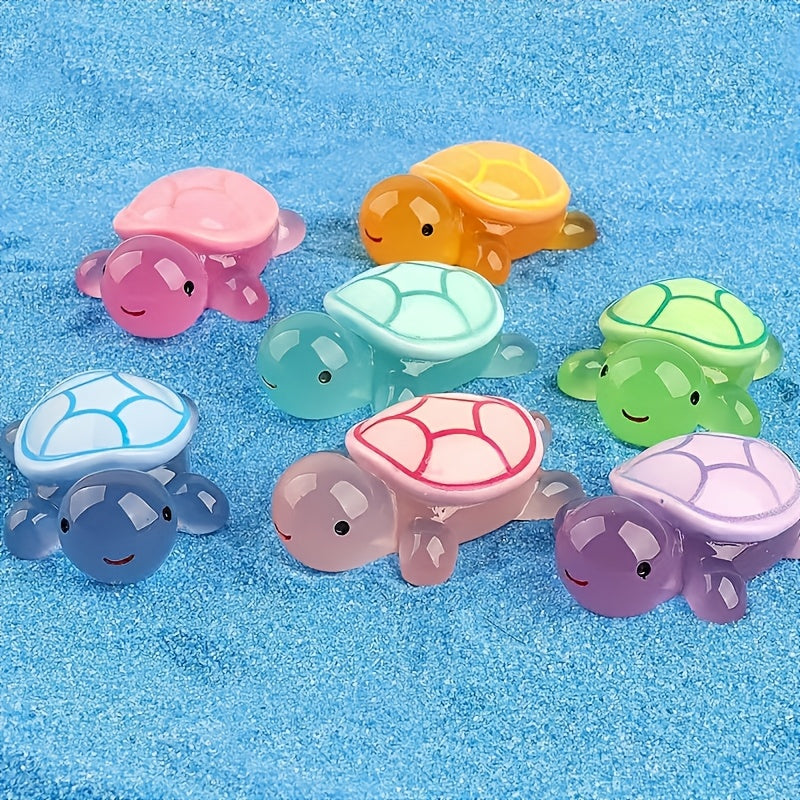 6pcs Glow in the Dark Turtle Figurines for Room Decor