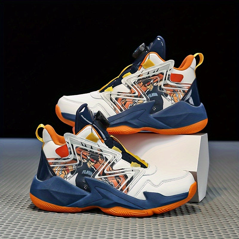 Kid's Street Basketball Shoes With Rotating Buckle