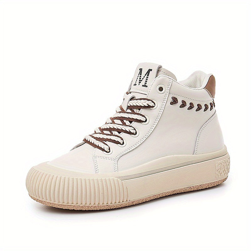 Women's Thick Bottom Top Skate Shoes Comfortable Lace Up Sport Shoes