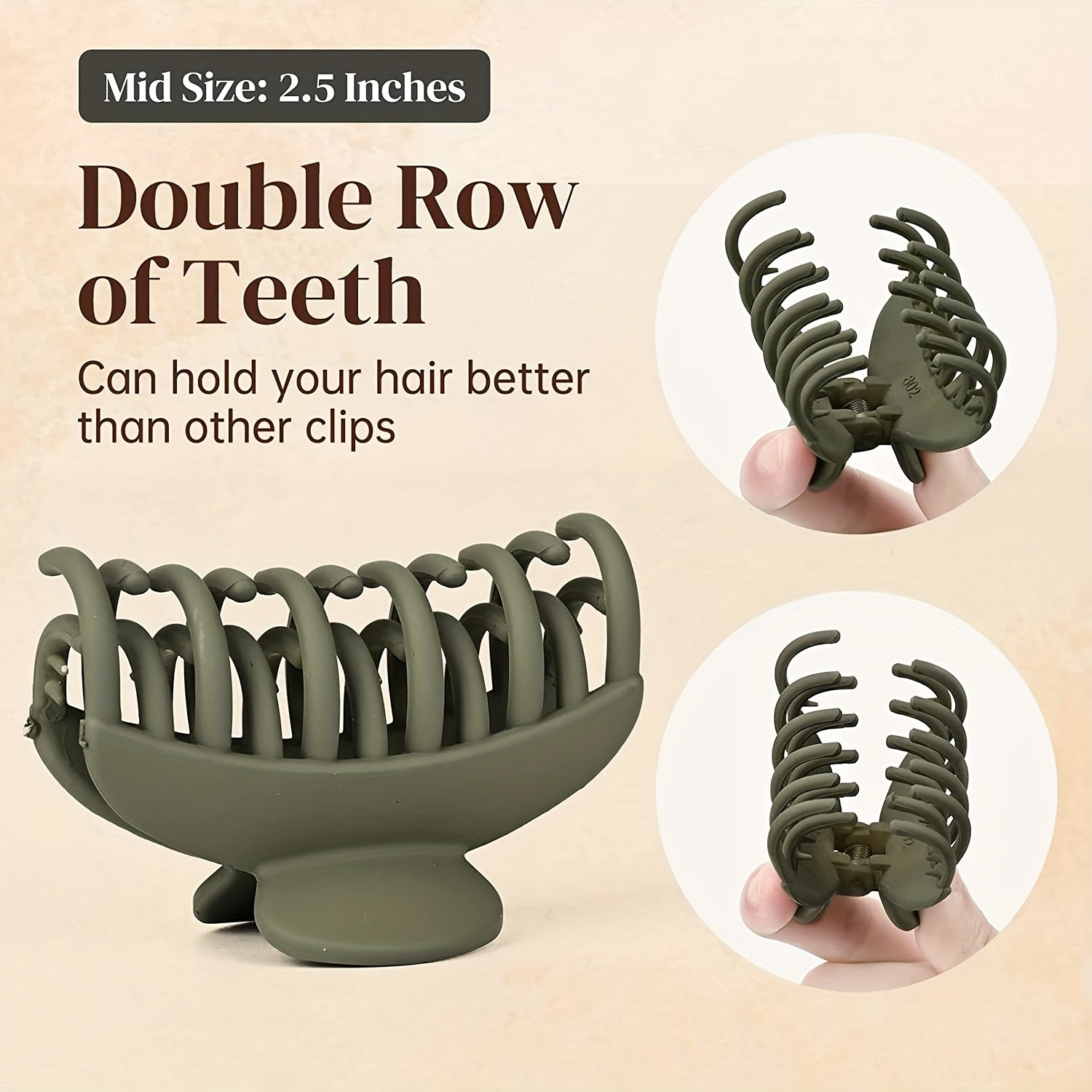 4pcs Frosted Hair Claw Ponytail Holder Women Girls Hair Claw