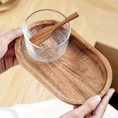 Japanese Style Wooden Rolling Tray Cup Coaster Home Decor Kitchen Accessories