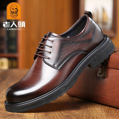 LAORENTOU Men Leather Loafer Shoes Lightweight Dress Shoes