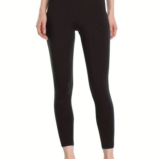 High Waist Yoga Pants Solid Butt Lifting With Pocket Slimming Leggings