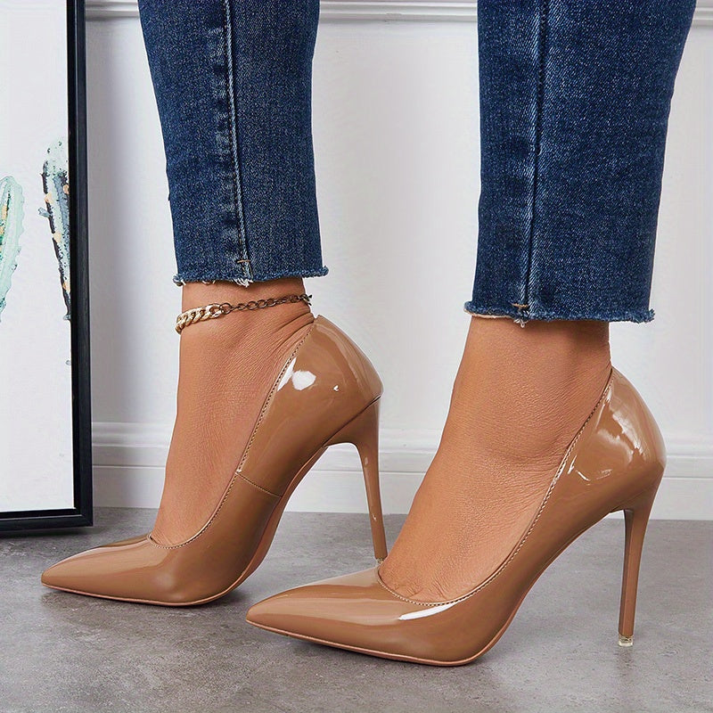Women's Classic High Heels Patent Leather Stiletto Pumps