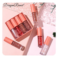 4pcs Gift Set Mini Lip Gloss Lip Glaze Matte Finish Perfect Gift Women