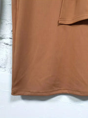  Tie Front Pencil Skirt Medium Stretch Solid