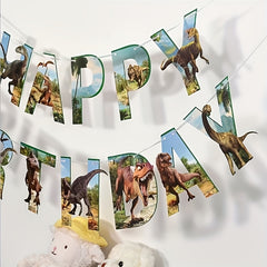 Dinosaur Birthday Theme Banner Baby Boy Party Decoration