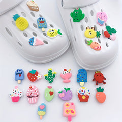 24pcse Cake Shape Shoe Charms DIY Decoration