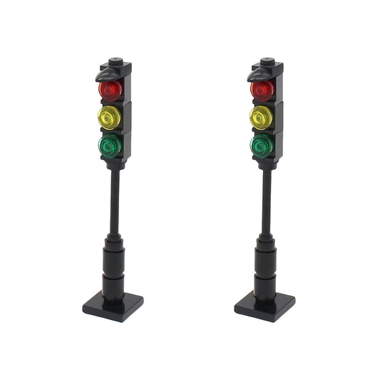 2pcs Traffic Light and Railway Scene Building Blocks Gift