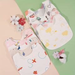 3pcs Set Random Fabric Baby Bibs Infant Bandana For Boys Girls Soft Feeding Bibs