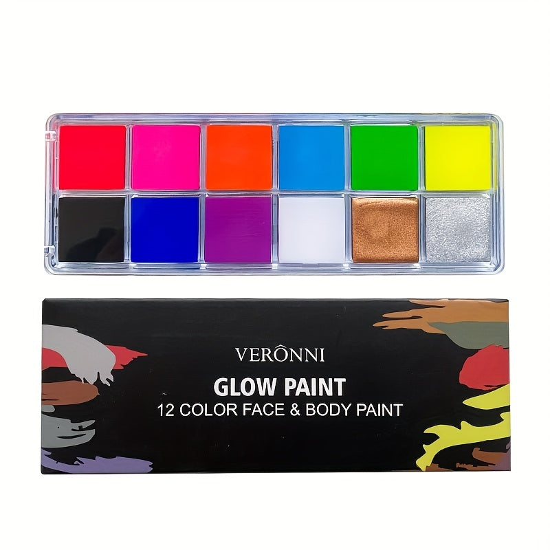 12 Fluorescent Professional COS Makeup Body Painting