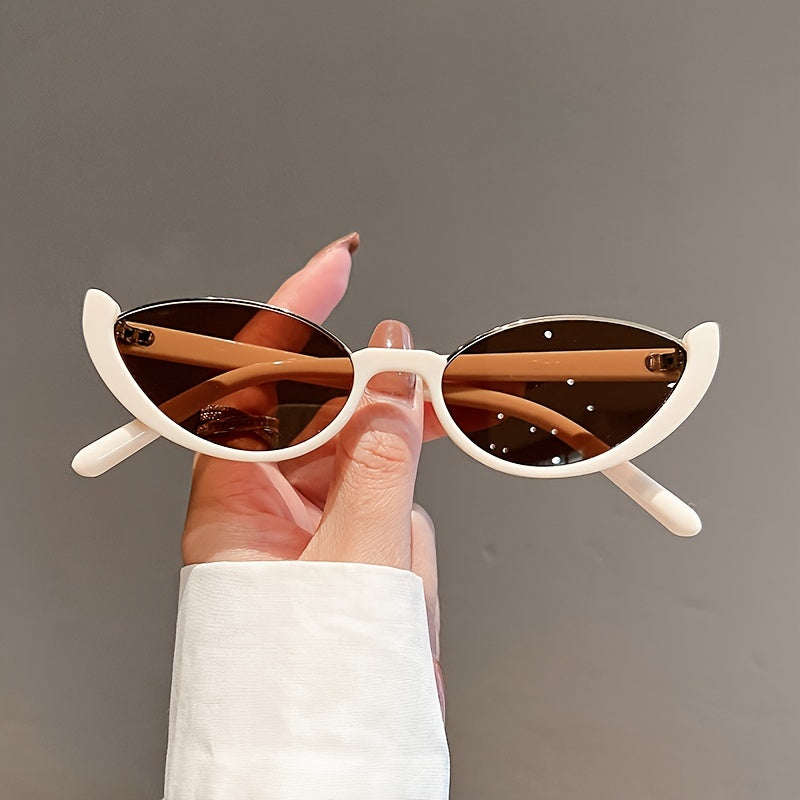 Vintage Half Rimless Oval Sunglasses Women Metal Frame Eyeglasses UV400