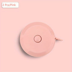 2pcs Pink Green 60 inch Soft Tape Measure Double Scale Body Measurement Tool