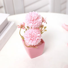 5pcs Mini Artificial Potted Flower Plant Plastic Desktop Window Decoration