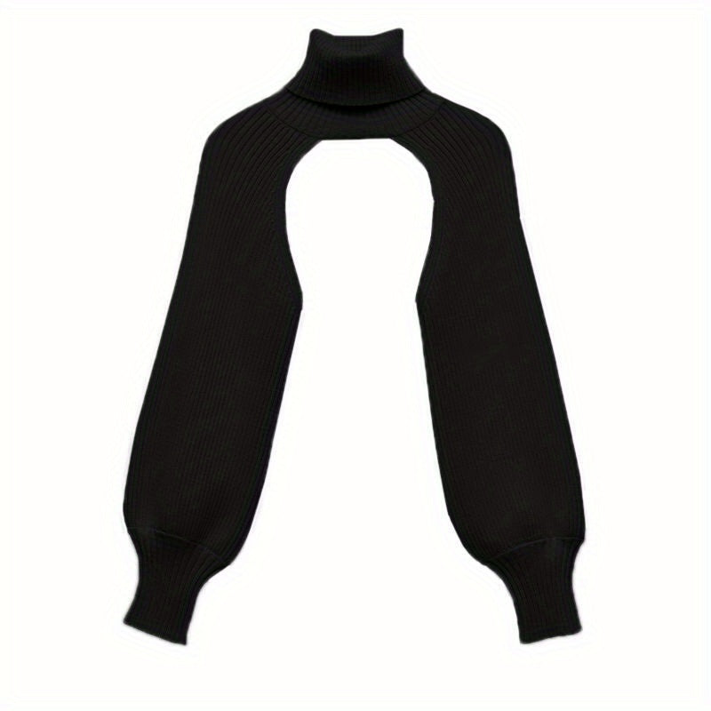 Solid Knitted Shawl Warm Arm Sleeves For Women