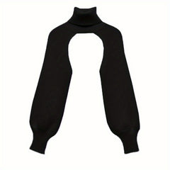 Solid Knitted Shawl Warm Arm Sleeves For Women