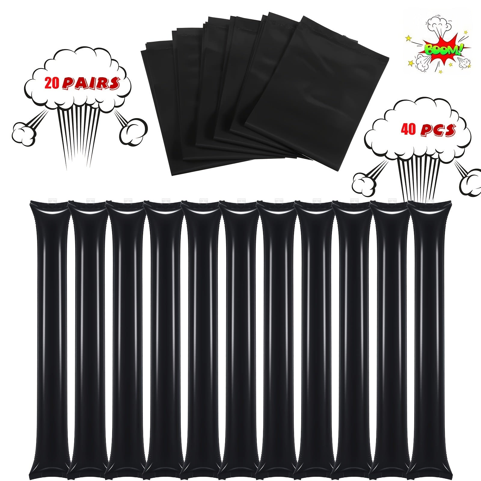 40pcs Inflatable Cheerleading Sticks Basketball Football Party