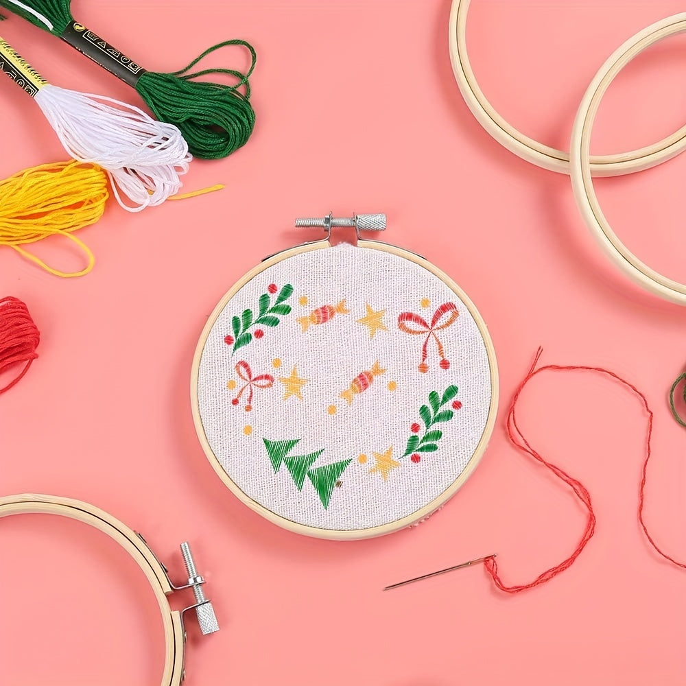 12pcs 10 16 Cm Round Embroidery Hoop Bulk Bamboo Circle Cross Stitch Hoop Ring