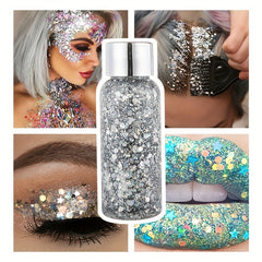 Glitter Body Gel Long Lasting Sequin Sparkling Cream
