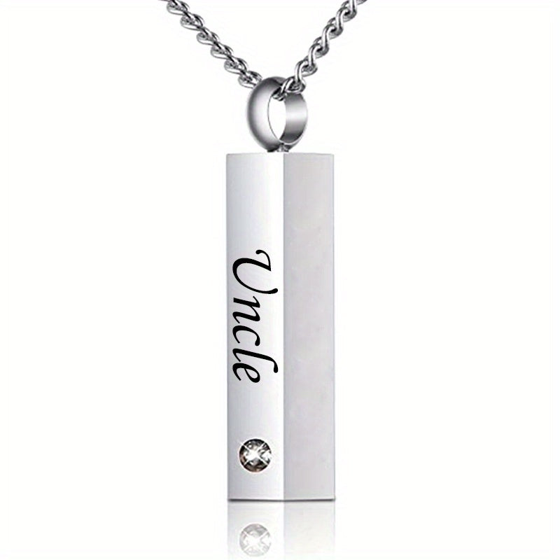 Pet Memorial Necklace Stainless Steel Crystal Pendant Cremation Urn