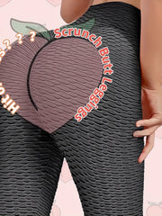 High Waist Yoga Booty Tights Pants Tummy Control Ruched Leggings