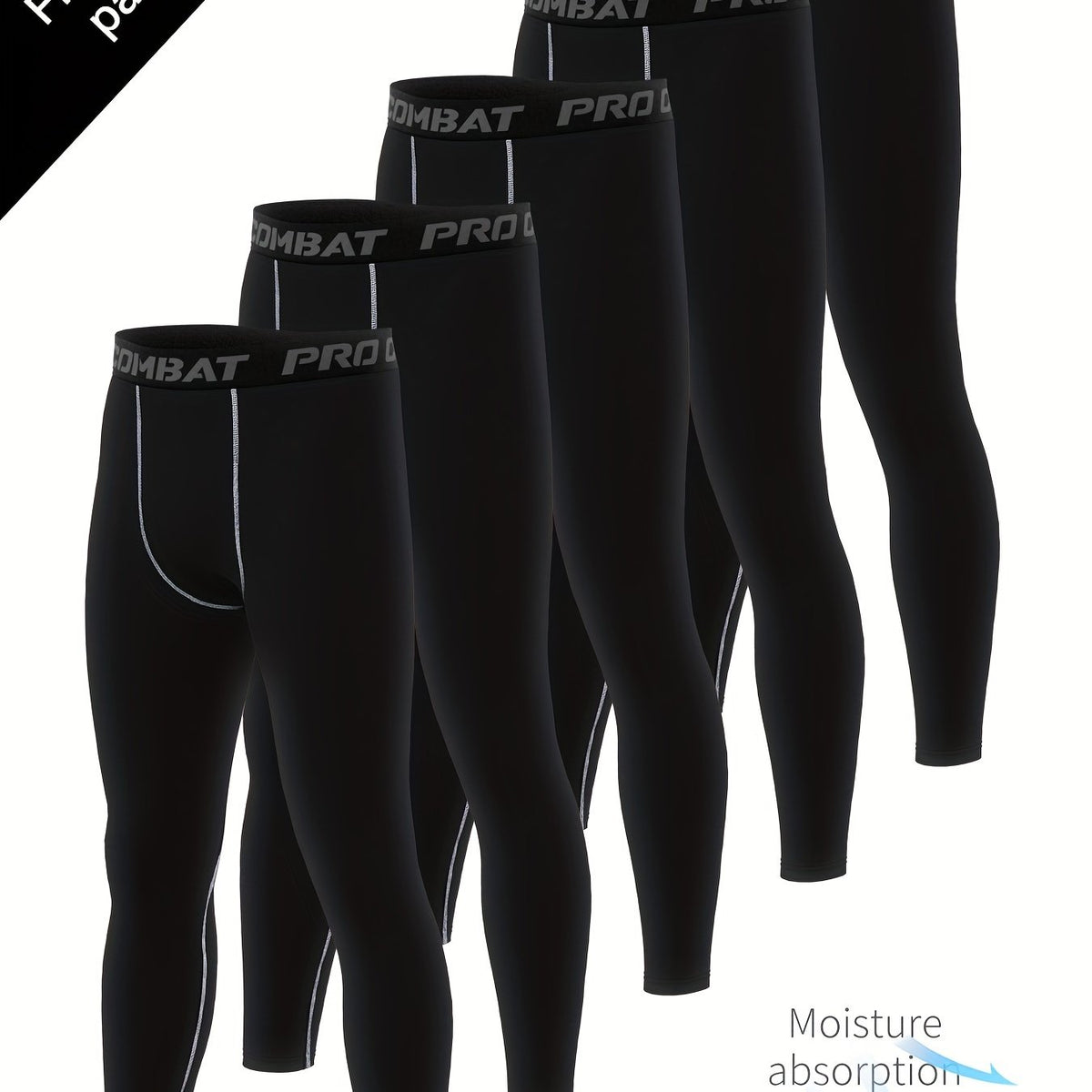 Men's High Stretch Leggings Quick-Drying Sports Compression Pants