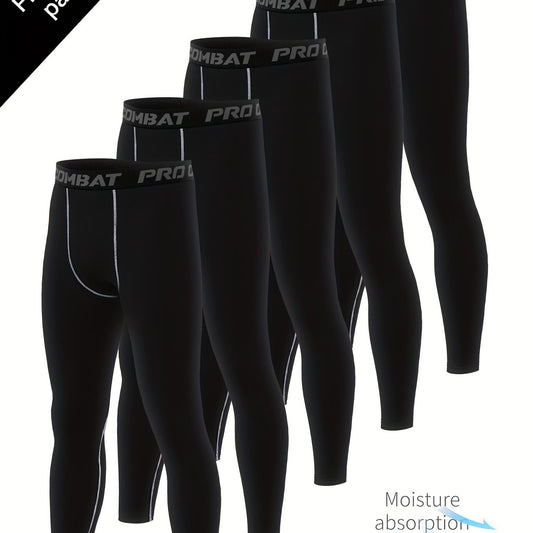 Men's High Stretch Leggings Quick-Drying Sports Compression Pants