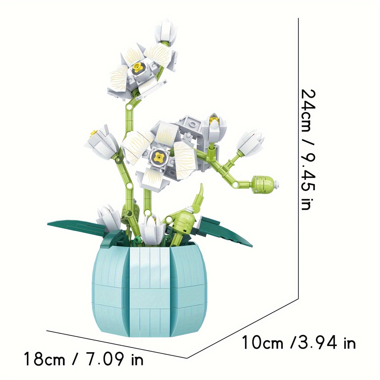 Colorful ABS Cactus and Flower Garden Set Toy 464pcs
