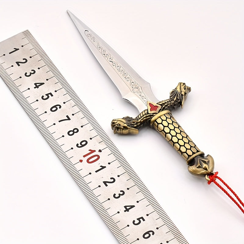 European Small Dagger Eco Friendly Zinc Alloy Double Dragon Blade