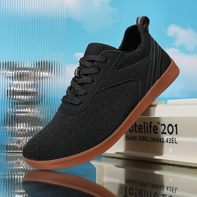Women's Minimalist Lace up Mesh Athletic Walking Shoes Breathable