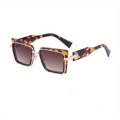 Men's Anti-UV Sunglasses High-End Leopard Print Casual Glasses